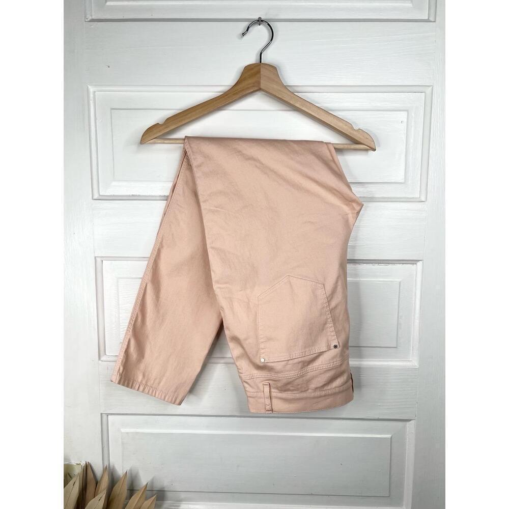 LAFAYETTE 148 Size 12 Macaroon Peach Skinny Leg Mercer Pants High Rise Stretch